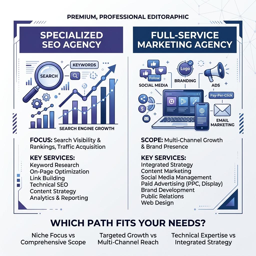 SEO-bureau vs. full-service marketingbureau: welke past bij jou?