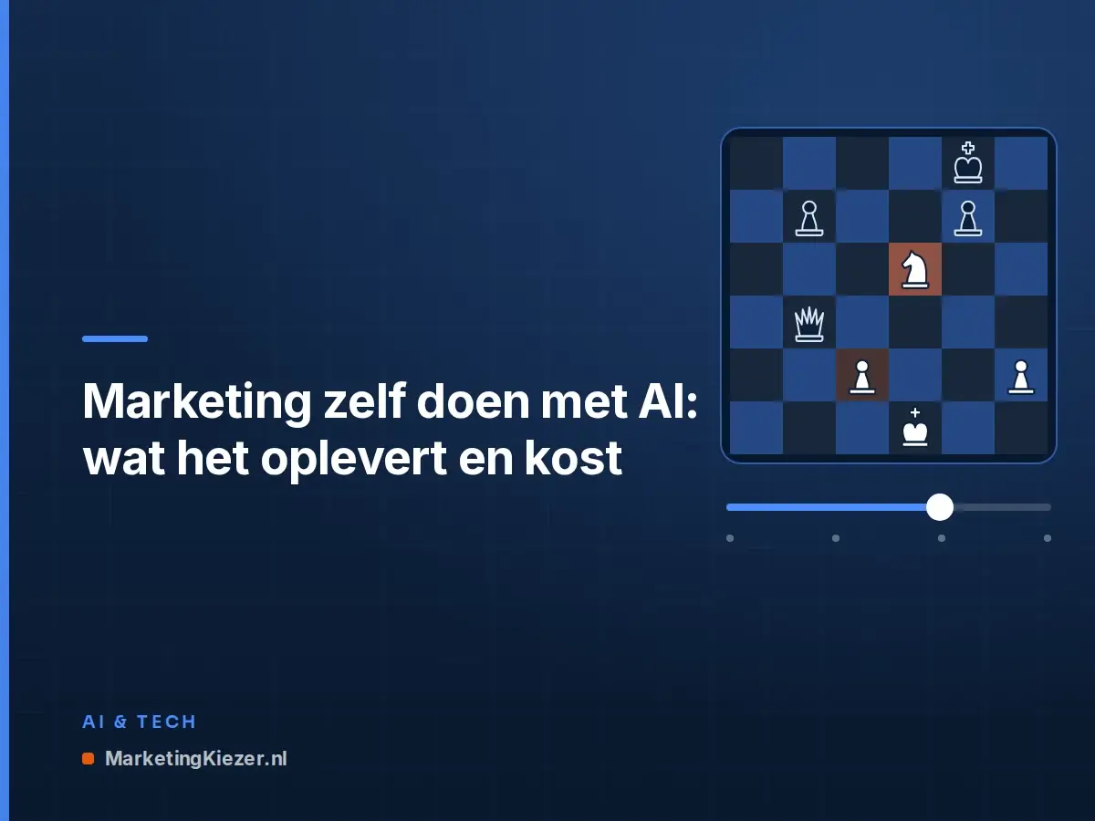 Marketing zelf doen met AI: wat het oplevert en kost