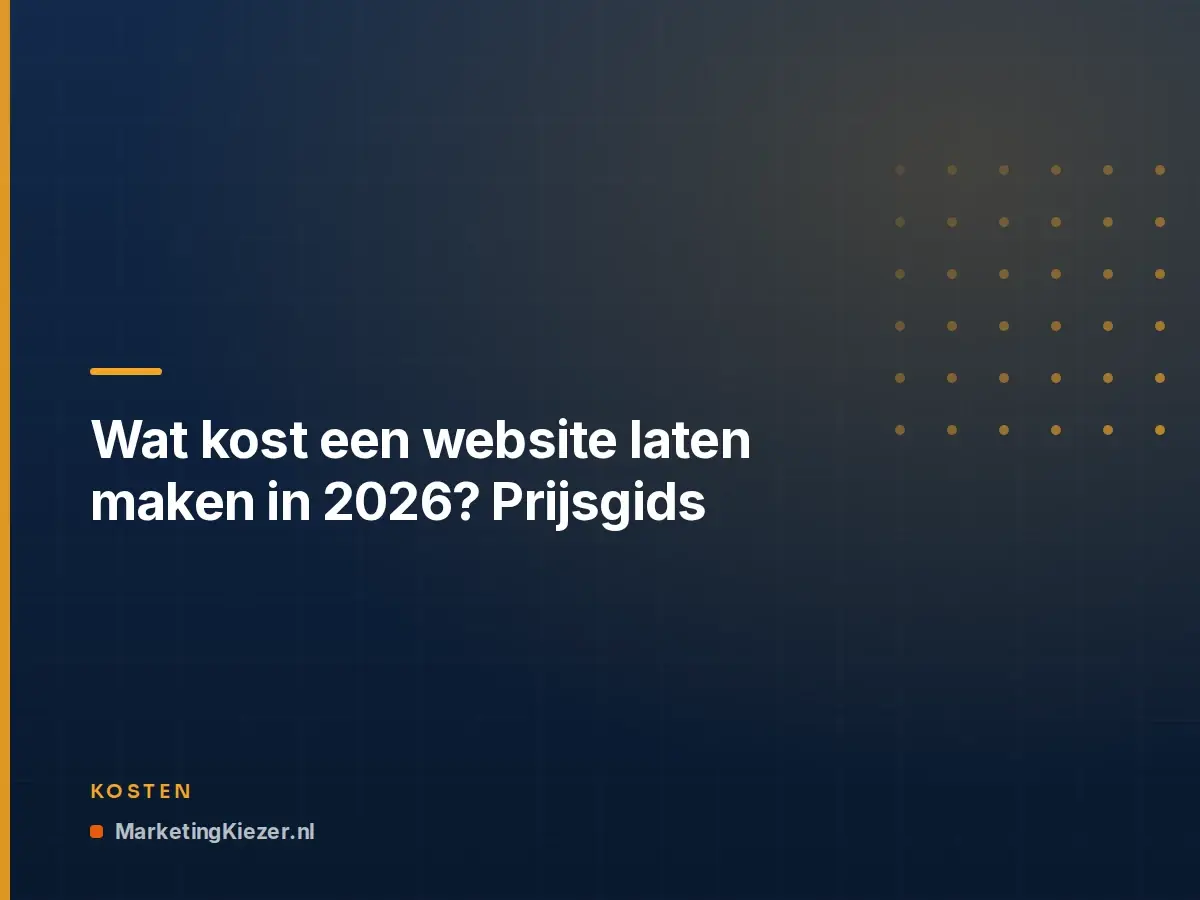 Wat kost een website laten maken in 2026? Prijsgids